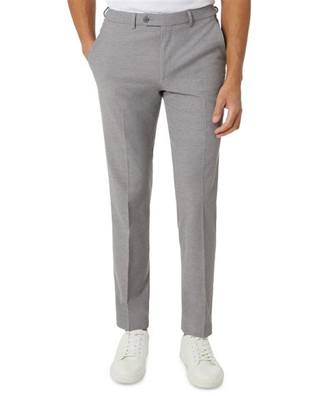 michael kors men's modern-fit stretch solid suit pants|Michael Kors suit pants.